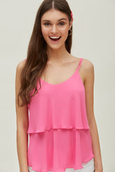 TWO LAYERS CHIFFON TOP